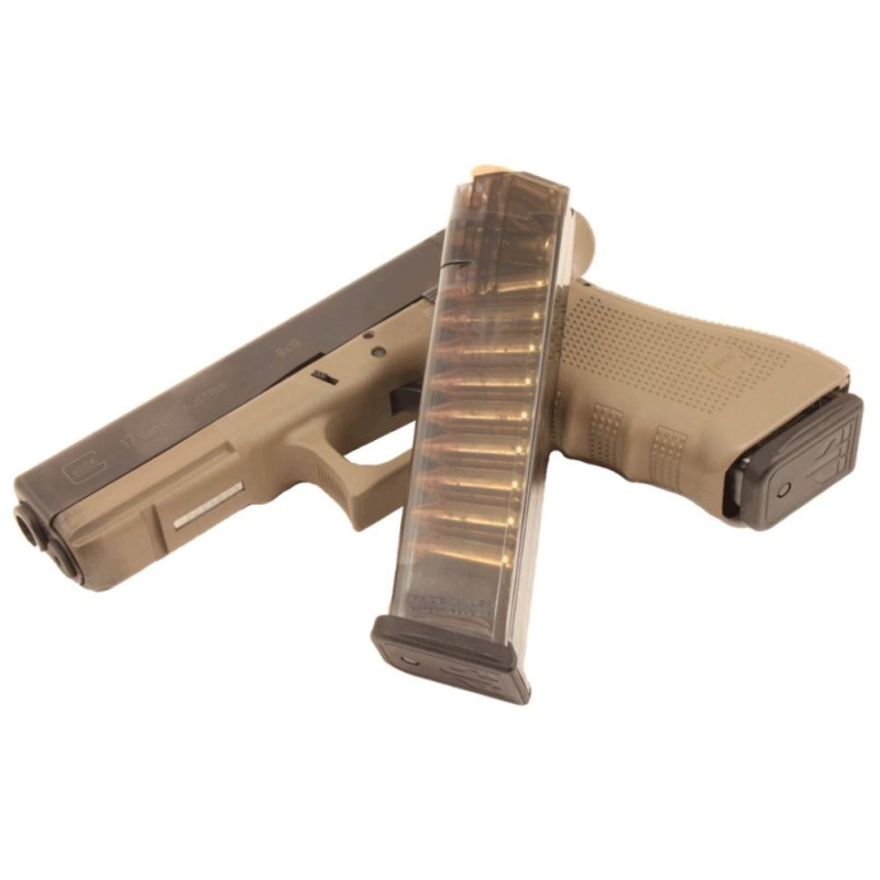ETS GLOCK 17 22RD 9MM MAG- FITS GLOCK 17 19 26 34 (LENGTH 140MM)