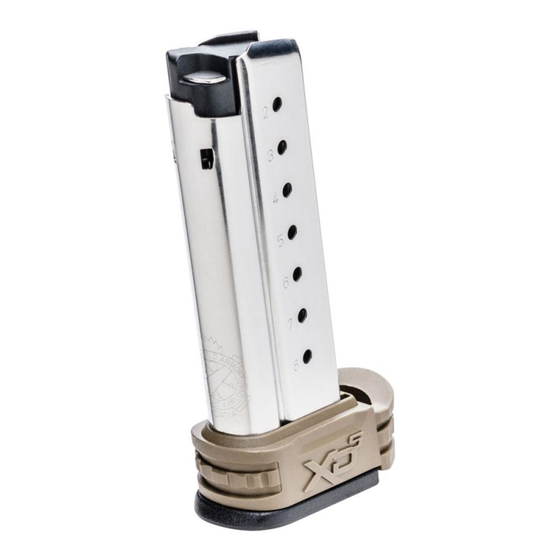 9MM 8-ROUND XD-S MID-SIZE MAGAZINE W/FDE SLEEVES FOR BACKSTRAPS 1 & 2