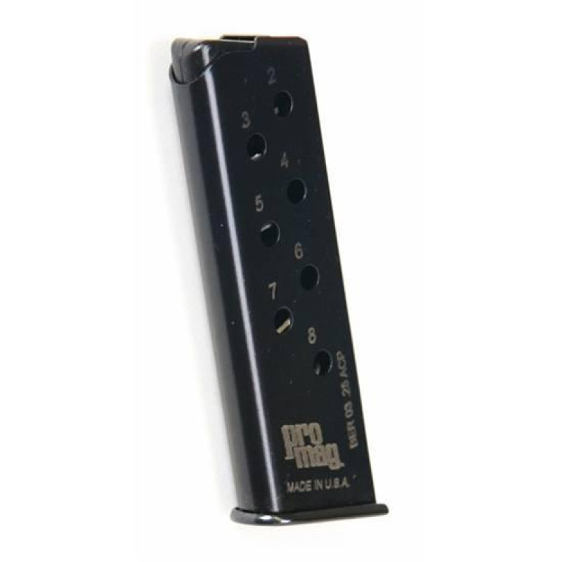 PROMAG BERETTA 950BS JETFIRE .25 ACP 8RD BLUE STEEL MAGAZINE