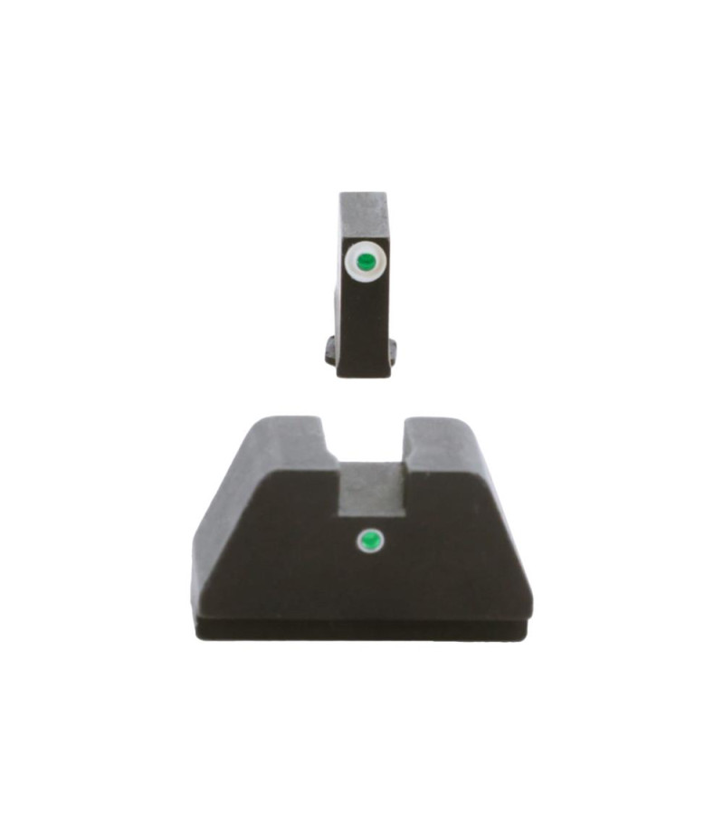 3XL Tall Green Tritium White outline front  green tritium dot rear Glock