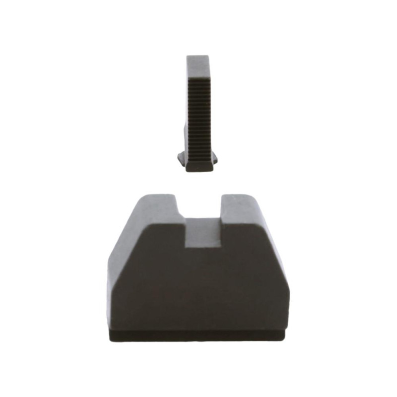 8XL Tall Black serrated .475in FRONT Flat Black .578in REAR Glock