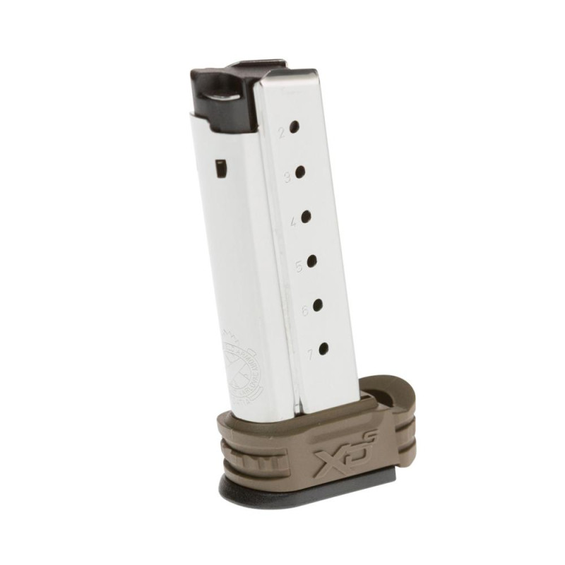 .40 S&W 7-ROUND XD-S MAGAZINE W/FDE SLEEVES FOR BACKSTRAPS 1 & 2